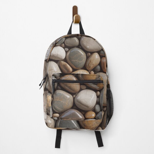Item preview, Photorealistic Mixed River Pebble Pattern | Natural Grey Beige Stone Seamless Repeat designed and sold by Midnight Veil Designs.