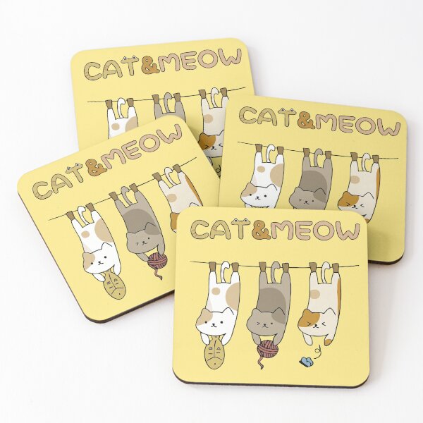 Item preview, Kawaii Hanging Cats and Meow Chibi Kitten Clothesline Doodle Shirt designed and sold by hikar16.