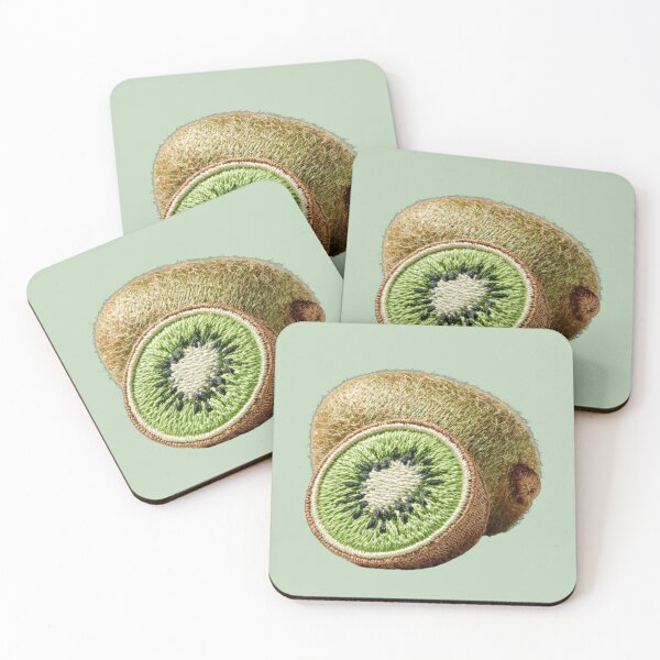 Item preview, Embroidered Kiwi Fruit Art designed and sold by MegaNovaArt.