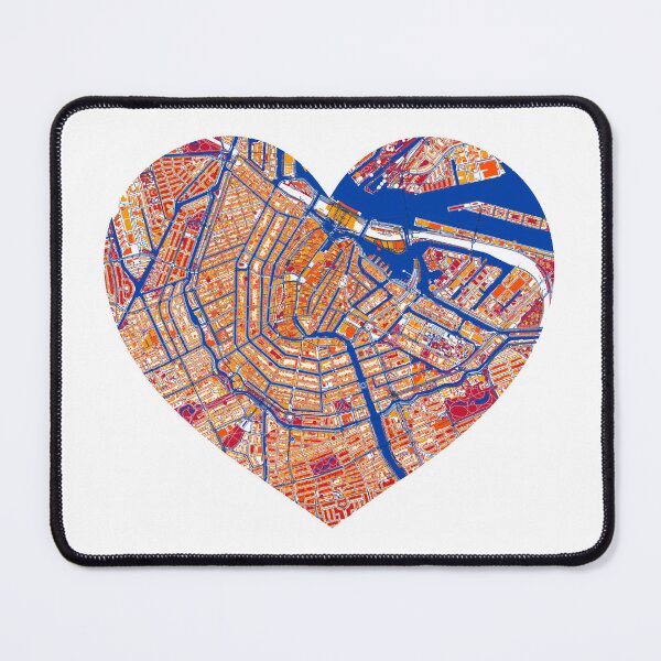 Item preview, Amsterdam Oranje Heart Map light – Dutch Football City Art designed and sold by BottleGnome.