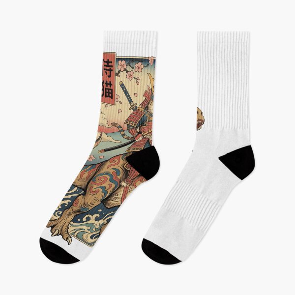 Item preview, Samurai Cat riding Dinosaur Vintage Japanese designed and sold by charoen-design.