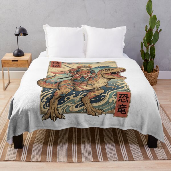 Item preview, Samurai Cat riding Dinosaur Vintage Japanese designed and sold by charoen-design.