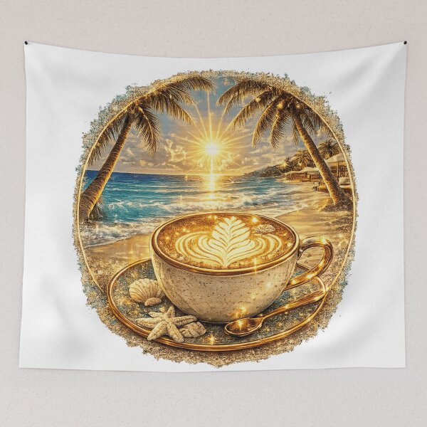 Item preview, Beach Coffee Art designed and sold by AureliasDesignStudio.