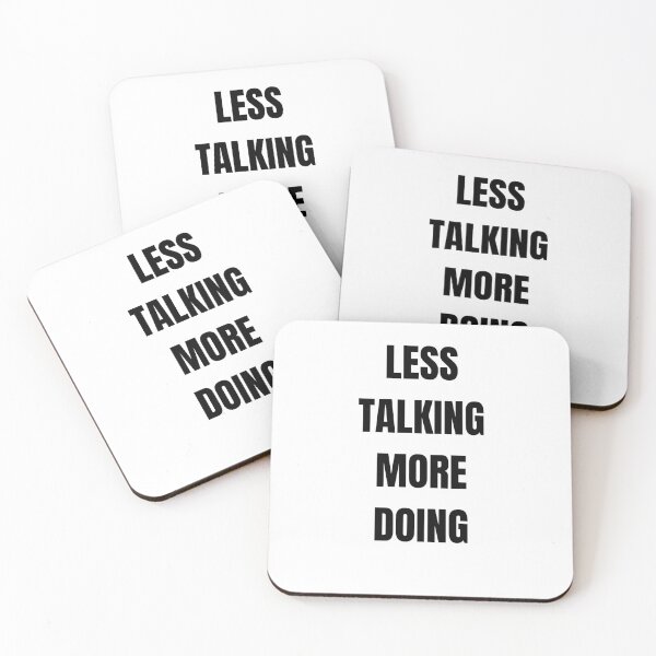Item preview, Less Talking More Doing Motivational Sticker designed and sold by abanoubsamir938.