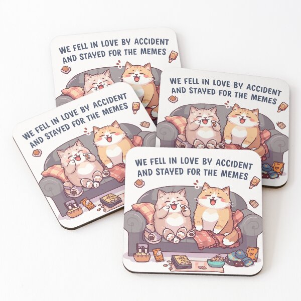 Item preview, We Fell In Love By Accident Stayed For Memes Funny Cats designed and sold by alvinavery.