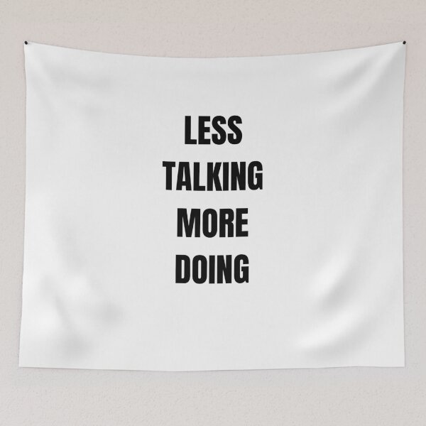 Item preview, Less Talking More Doing Motivational Sticker designed and sold by abanoubsamir938.