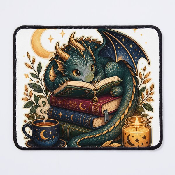 Item preview, Book Dragon Reading Hoard designed and sold by EveryMeme.