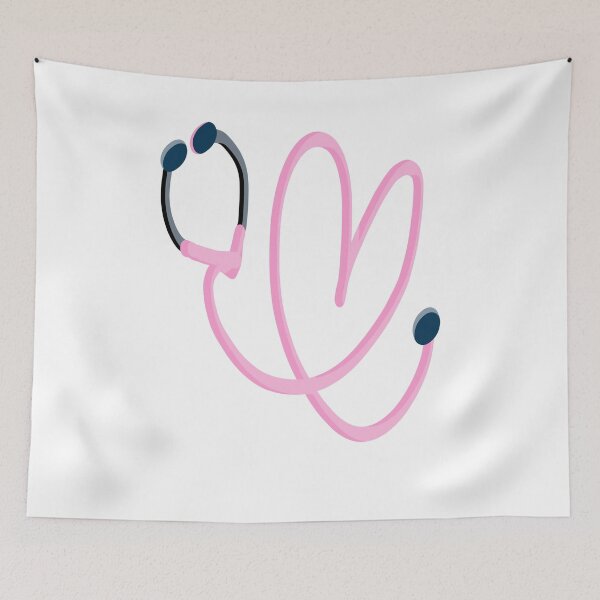 Item preview, Pink Heart Stethoscope device designed and sold by vibeno1.