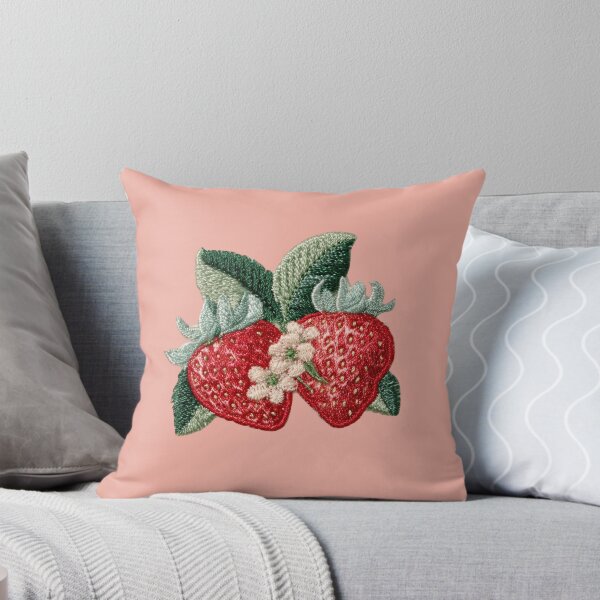 Item preview, Embroidered Strawberry Blossom Patch Art designed and sold by MegaNovaArt.