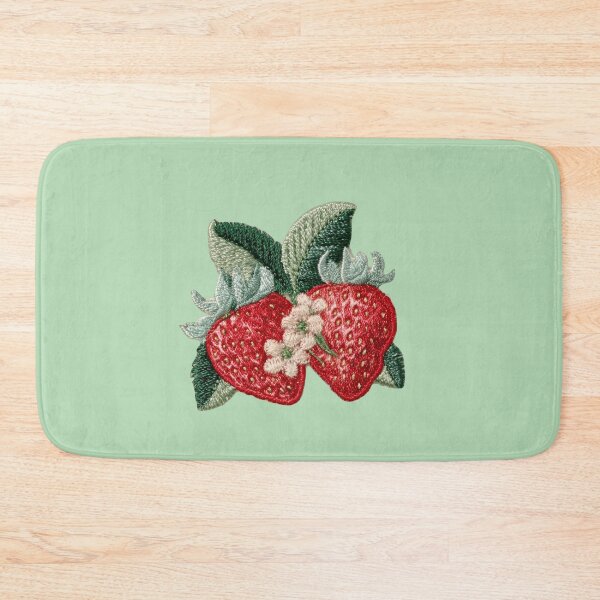 Item preview, Embroidered Strawberry Blossom Patch Art designed and sold by MegaNovaArt.