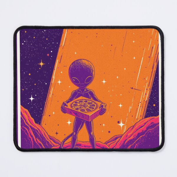 Item preview, Alien Pizza - Vintage Sci-Fi Illustration designed and sold by dosuki Store.
