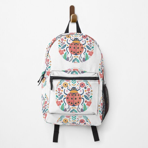 Item preview, Scandinavian Folk Art, Ladybug With Flowers designed and sold by xiao xuans.
