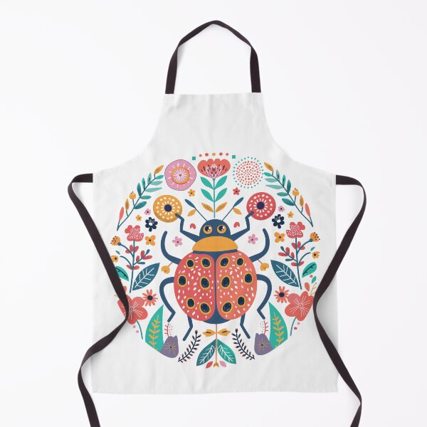 Item preview, Scandinavian Folk Art, Ladybug With Flowers designed and sold by xiao xuans.