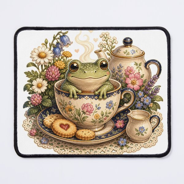Item preview, Ceramic Frog Tea Time designed and sold by EveryMeme.