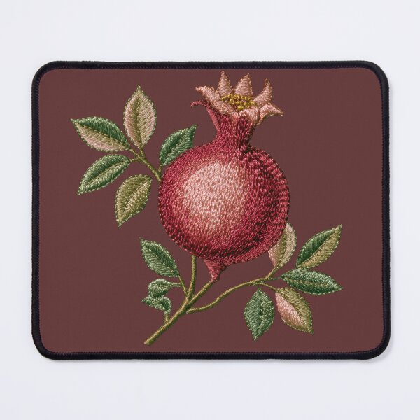 Item preview, Embroidered Pomegranate Botanical Art designed and sold by MegaNovaArt.