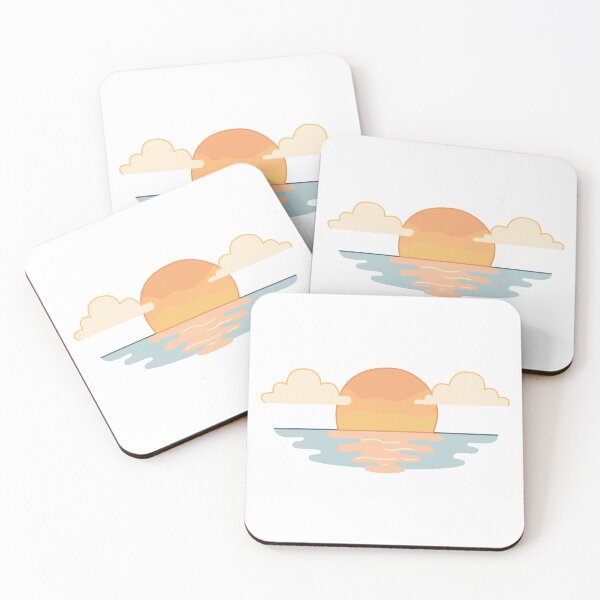 Item preview, Retro Aesthetic Ocean Sunset with Clouds designed and sold by Anne97s.