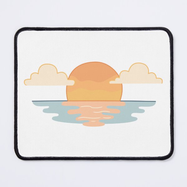 Item preview, Retro Aesthetic Ocean Sunset with Clouds designed and sold by Anne97s.