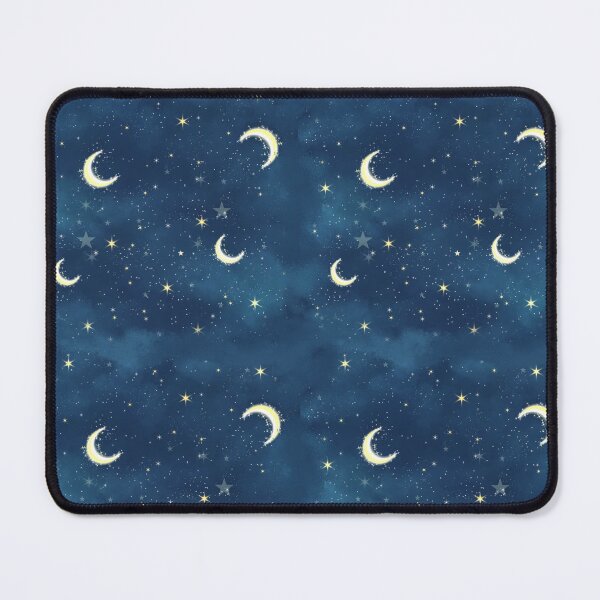 Item preview, Magical Night Sky Pattern with Golden Moons designed and sold by MilikoArt.