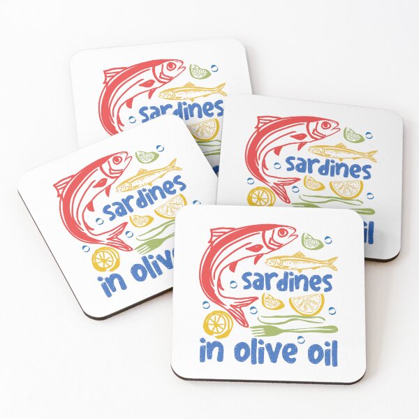 Item preview, Sardines In Olive Oil Mediterranean Food Art designed and sold by CleanDecor.