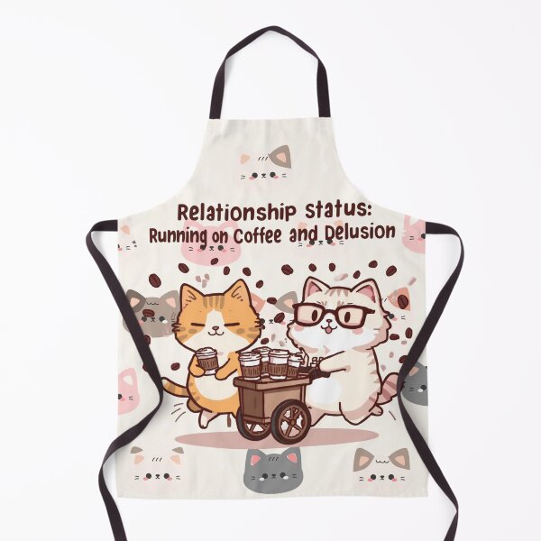 Item preview, Relationship Status Running On Coffee And Delusion Funny Cats designed and sold by alvinavery.