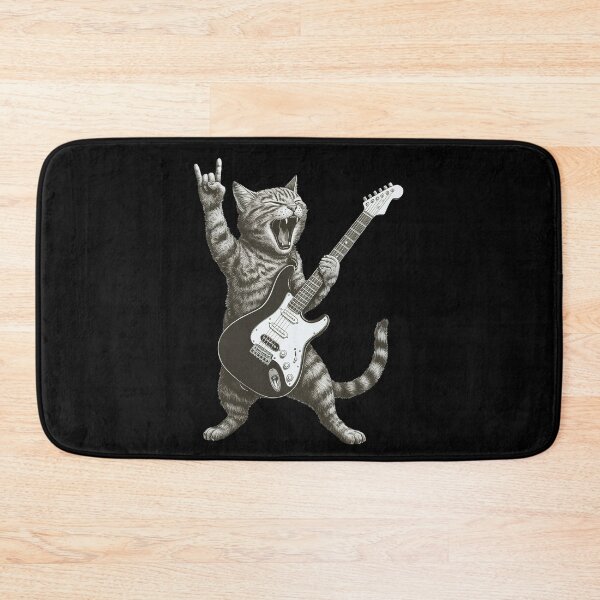 Item preview, Cat Playing Guitar Vintage designed and sold by charoen-design.