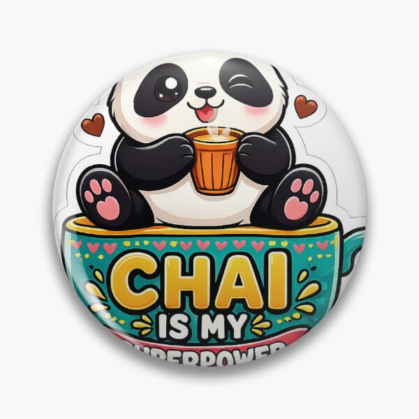 Item preview, Chai Is My Superpower Cute Panda Sticker designed and sold by PixelPanda28.