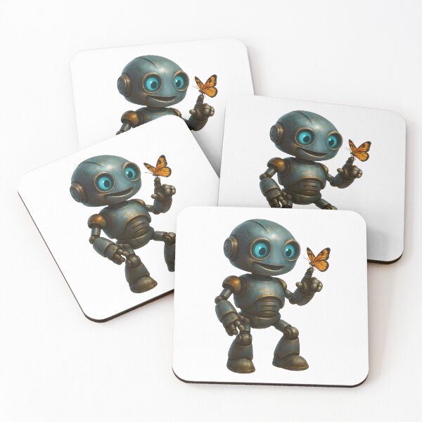 Item preview, Friendly Robot – Cute Butterfly Robot Design designed and sold by Yomere.