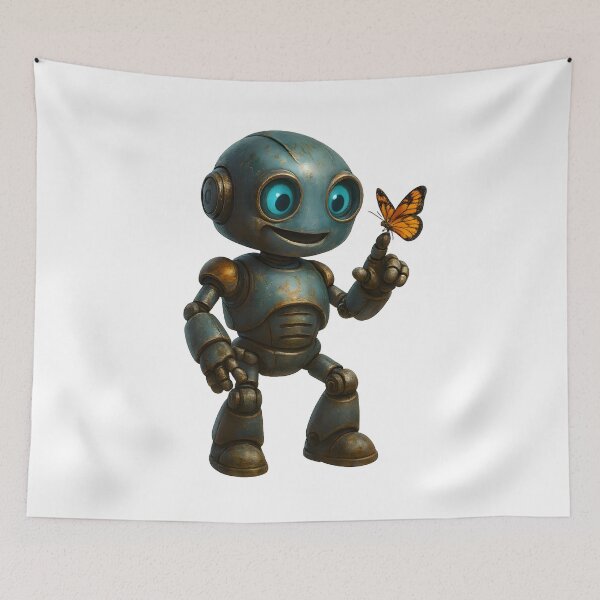 Item preview, Friendly Robot – Cute Butterfly Robot Design designed and sold by Yomere.