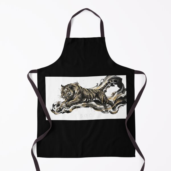 Item preview, Golden Spirit Tiger: Modern Zen Ink Art designed and sold by SOOstudio73.