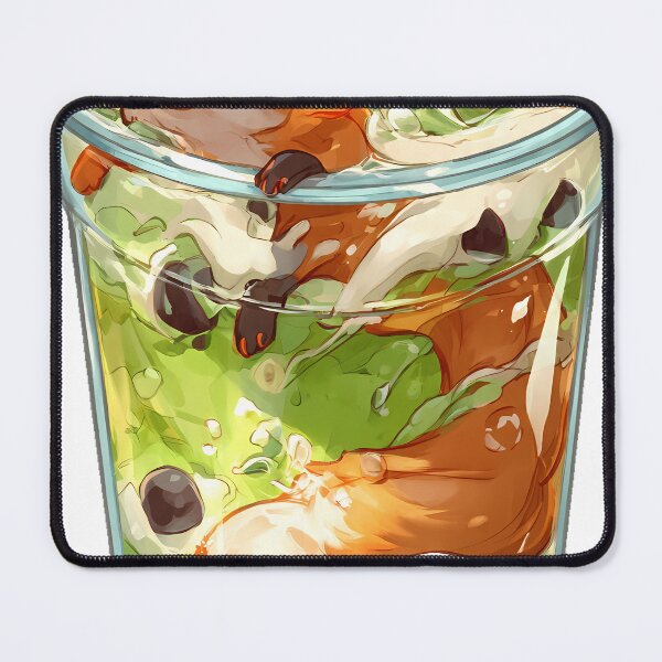 Item preview, Matcha Boba Kitsune designed and sold by pumsquare.