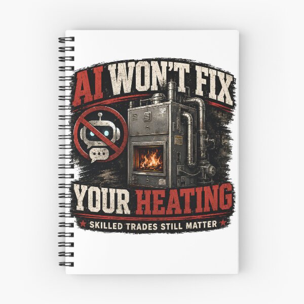 Item preview, AI Won't Fix Your Heating Funny HVAC Technician Skilled Trades Design designed and sold by Fishartpoint.