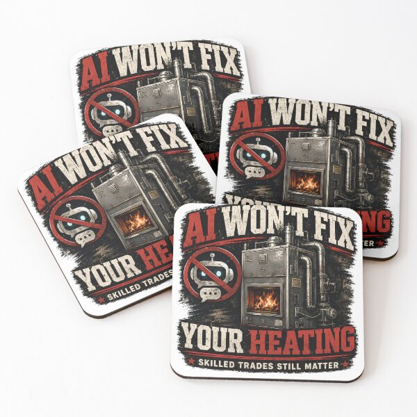 Item preview, AI Won't Fix Your Heating Funny HVAC Technician Skilled Trades Design designed and sold by Fishartpoint.