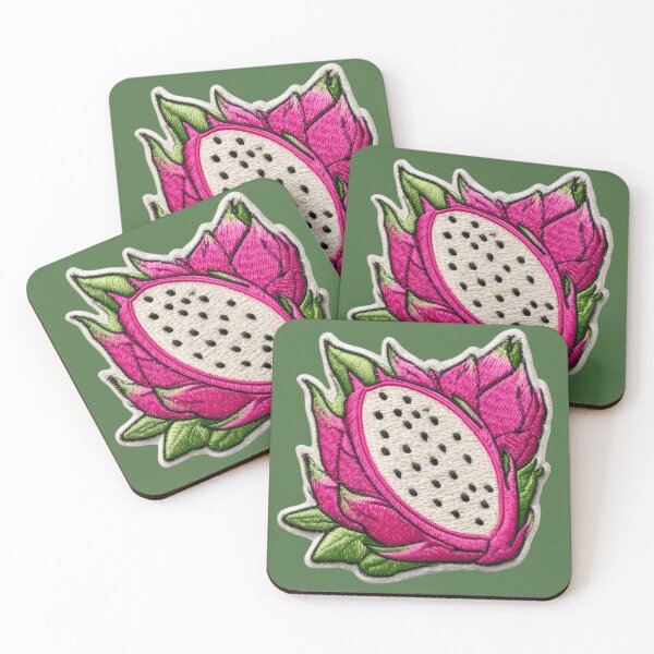 Item preview, Embroidered Dragon Fruit Patch Art designed and sold by MegaNovaArt.