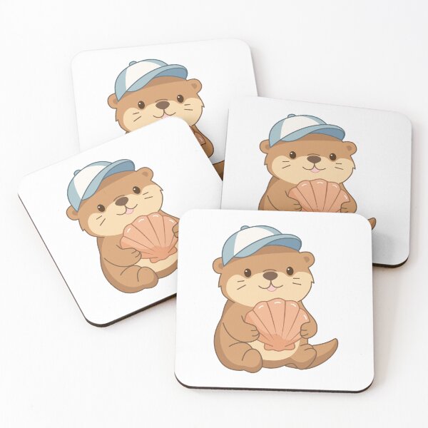 Item preview, Cute Sea Otter Holding Seashell designed and sold by Anne97s.