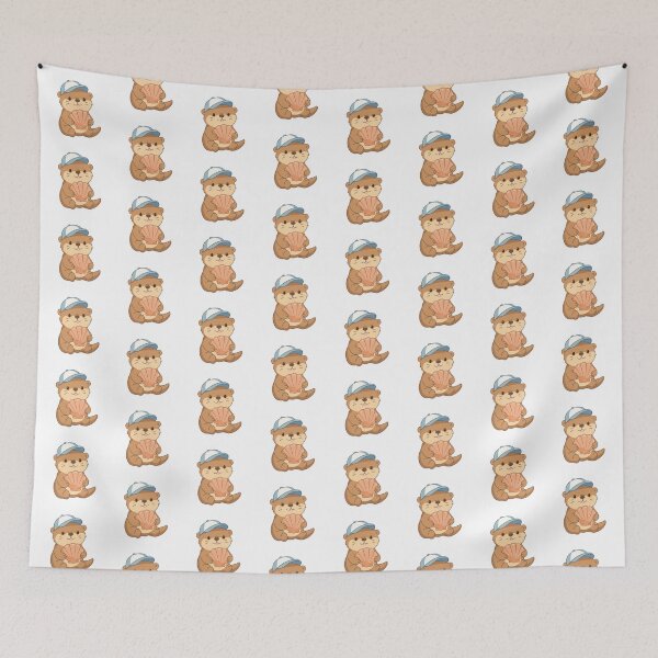 Item preview, Cute Sea Otter Holding Seashell designed and sold by Anne97s.