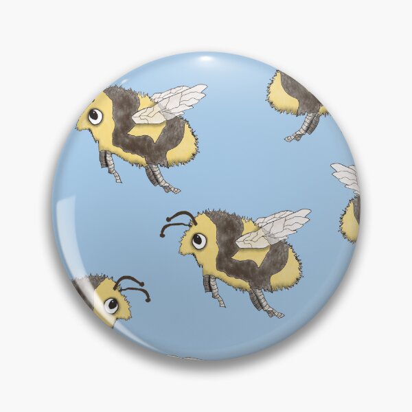 Item preview, Bee pattern on blue designed and sold by Mbmcdonaldart.