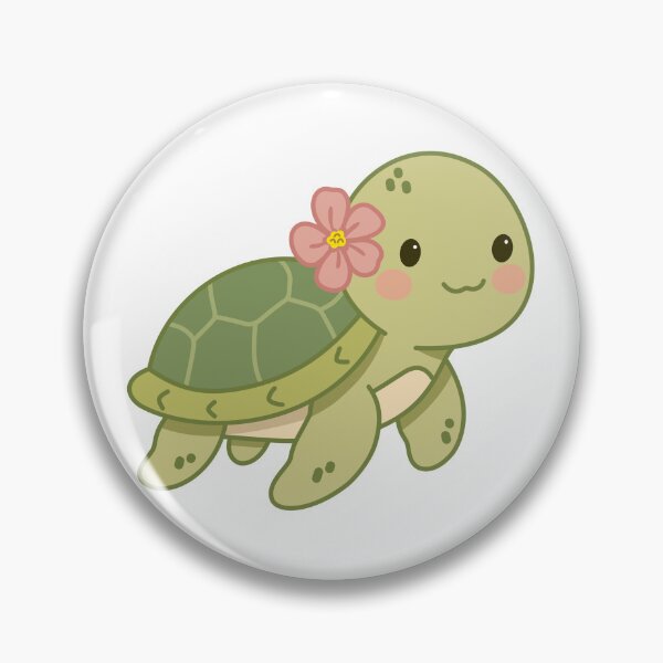 Item preview, Cute Sea Turtle with Pink Flower designed and sold by Anne97s.