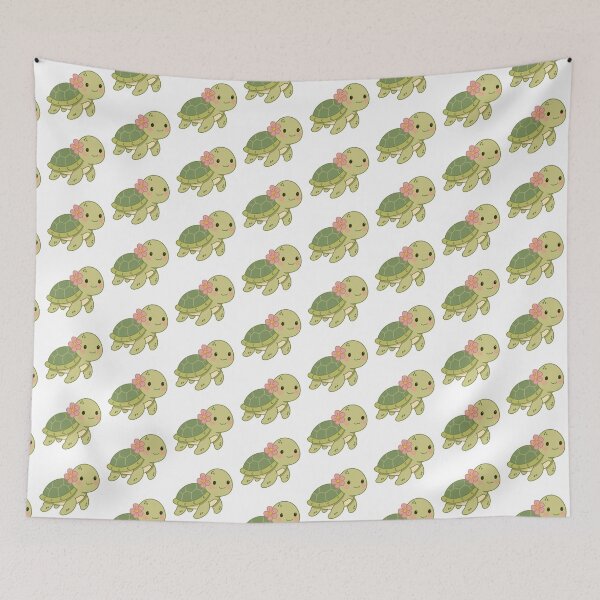 Item preview, Cute Sea Turtle with Pink Flower designed and sold by Anne97s.