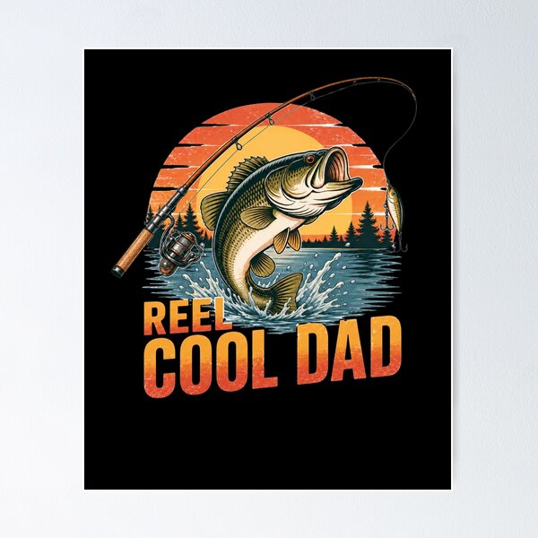 Item preview, Reel Cool Dad – Bass Fishing Father's Day Shirt designed and sold by Wild Pixel Studio.
