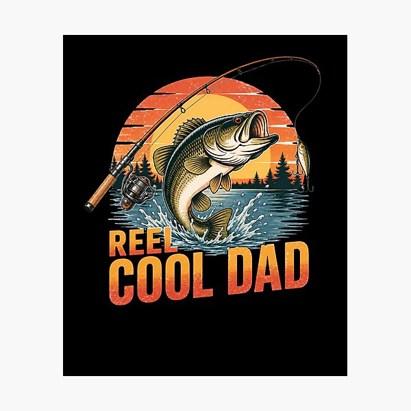 Item preview, Reel Cool Dad – Bass Fishing Father's Day Shirt designed and sold by Wild Pixel Studio.