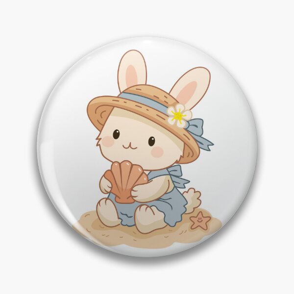 Item preview, Cute Bunny Holding Shell on Beach designed and sold by Anne97s.
