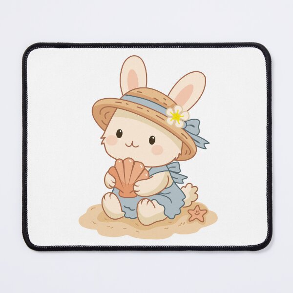 Item preview, Cute Bunny Holding Shell on Beach designed and sold by Anne97s.