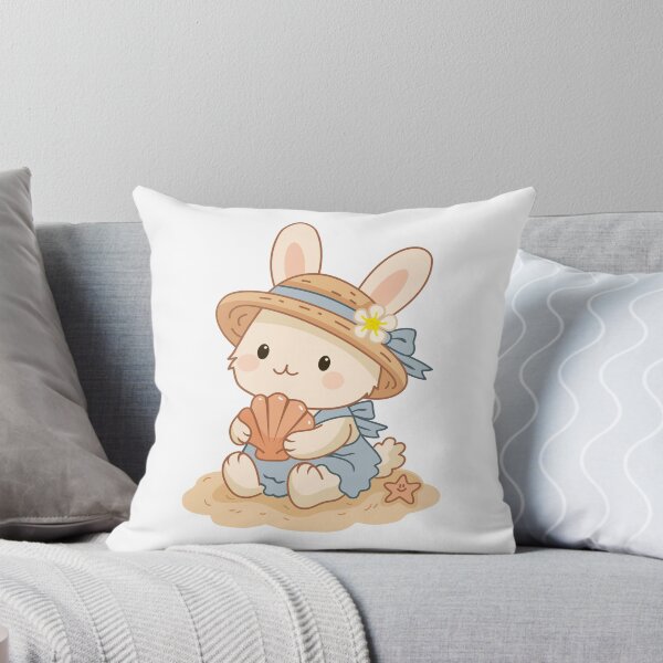 Item preview, Cute Bunny Holding Shell on Beach designed and sold by Anne97s.