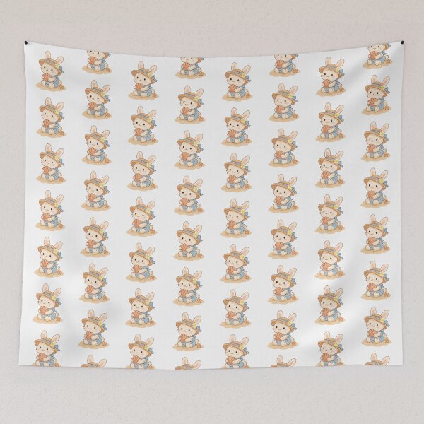 Item preview, Cute Bunny Holding Shell on Beach designed and sold by Anne97s.