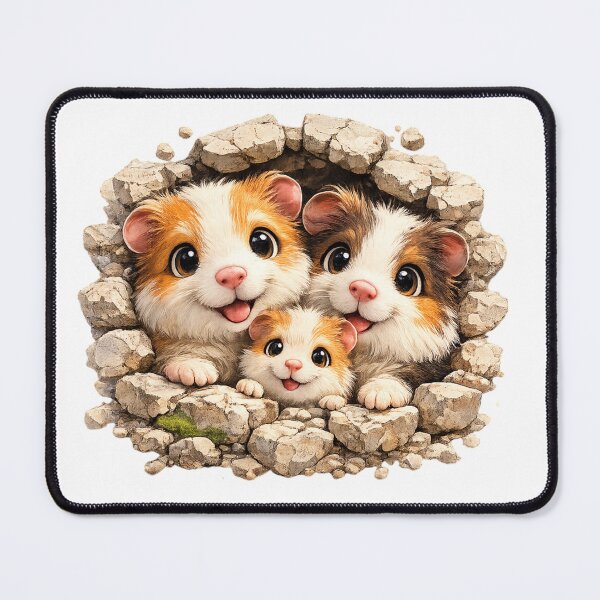 Item preview, Adorable Guinea Pig Family Peek designed and sold by krujoArt.