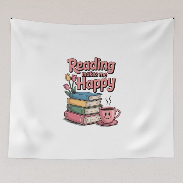 Item preview, reading makes me happy designed and sold by jkrphoto.