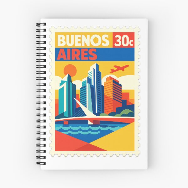 Item preview, Vintage Buenos Aires Stamp Illustration | Retro Argentine Postage Art | Classic Tango Capital Travel Design designed and sold by PaintedPixels01.