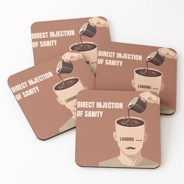 Item preview, Direct Injection of Sanity Funny Coffee Loading Man designed and sold by BooDesignStudio.