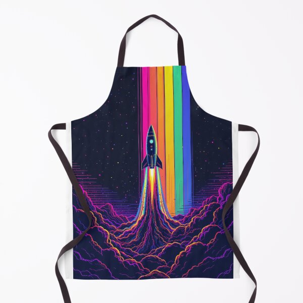 Item preview, Rainbow Rocket Launch - Colorful Cosmic Space designed and sold by dosuki Store.