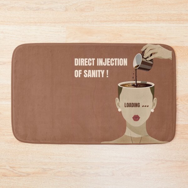 Item preview, Direct Injection of Sanity Funny Coffee Loading Meme designed and sold by BooDesignStudio.